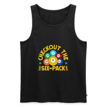 Bingo Game Checkout The Six-Pack Bingo - Männer Premium Bio Tank Top - Schwarz - Vorne - Michal (187cm)