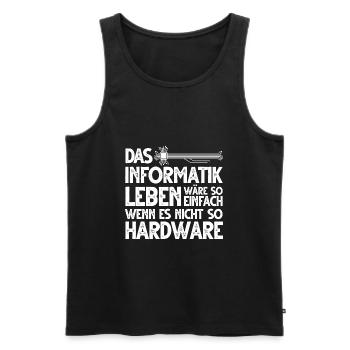 Informatiker Informatik Programmierer Nerd Geek - Männer Premium Bio Tank Top - Schwarz - Vorne - AI Model Male 178 light (178cm)
