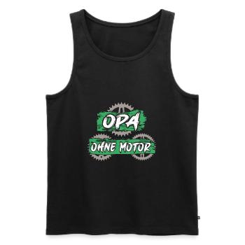 Opa fährt Fahrrad ohne Motor und Akku fitter Opa - Männer Premium Bio Tank Top - Schwarz - Vorne - Michal (187cm)