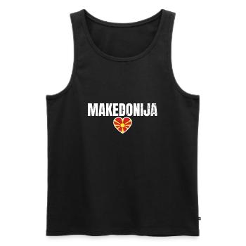 Makedonija Nordmazedonien Mazedonisch Mazedonier - Männer Premium Bio Tank Top - Schwarz - Vorne - AI Model Male 178 light (178cm)