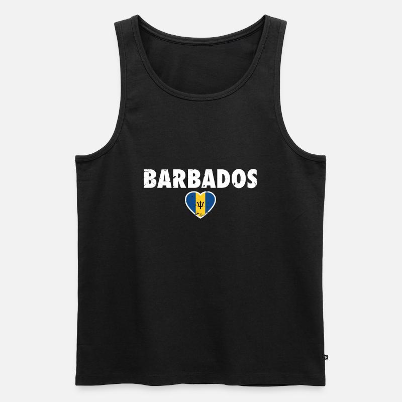 Barbade Barbade Drapeau Barbadien - Débardeur bio Premium Homme - noir