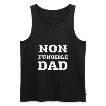 NFT Non fongible Papa Père - Débardeur bio Premium Homme - noir - Devant - AI Model Male 178 light (178cm)