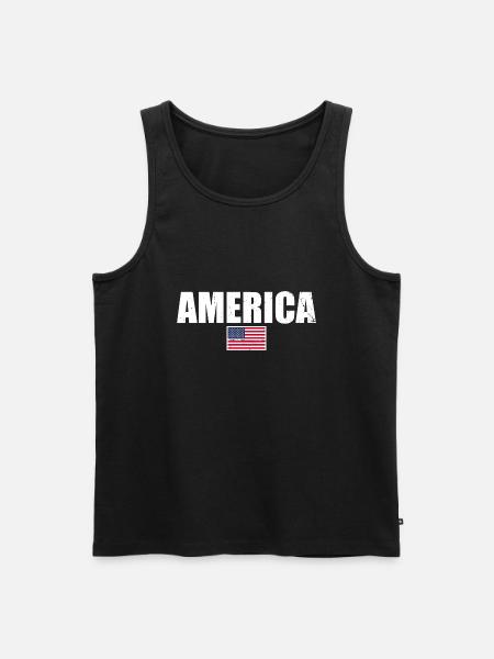 Amérique Drapeau américain États-Unis - Débardeur bio Premium Homme - noir