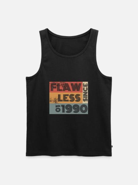 35. Birthday Flawless since 01/1990 - Men's Premium Organic Tank Top - black