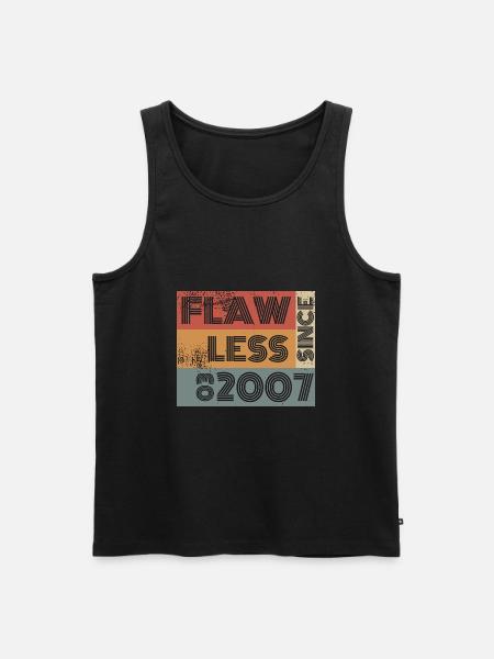 18th Birthday Flawless since 03/2007 - Men's Premium Organic Tank Top - black