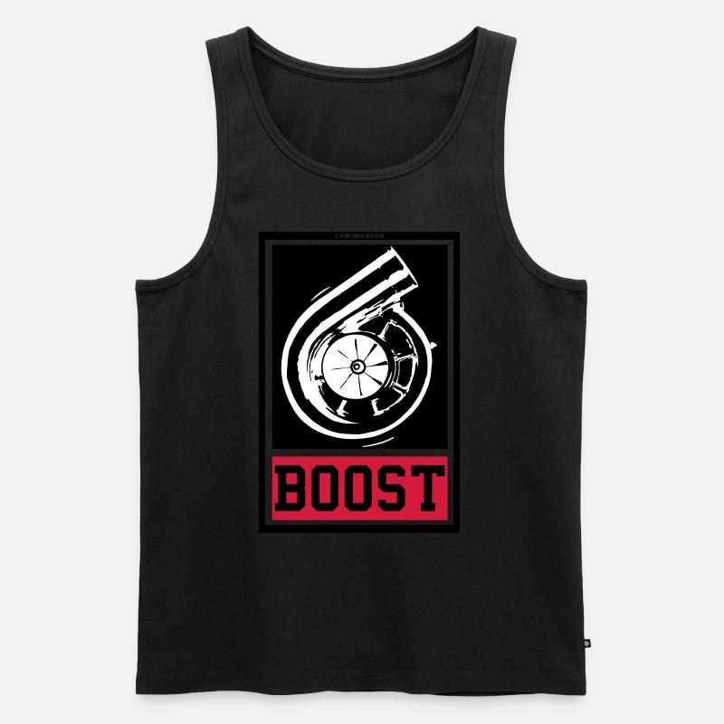 BOOST - Männer Premium Bio Tank Top - Schwarz
