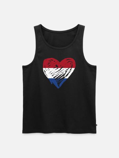 Netherlands Heart - Men's Premium Organic Tank Top - black