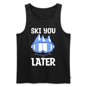 Ski Snowboard Snowboarder Citation Cadeau - Débardeur bio Premium Homme - noir - Devant - Michal (187cm)