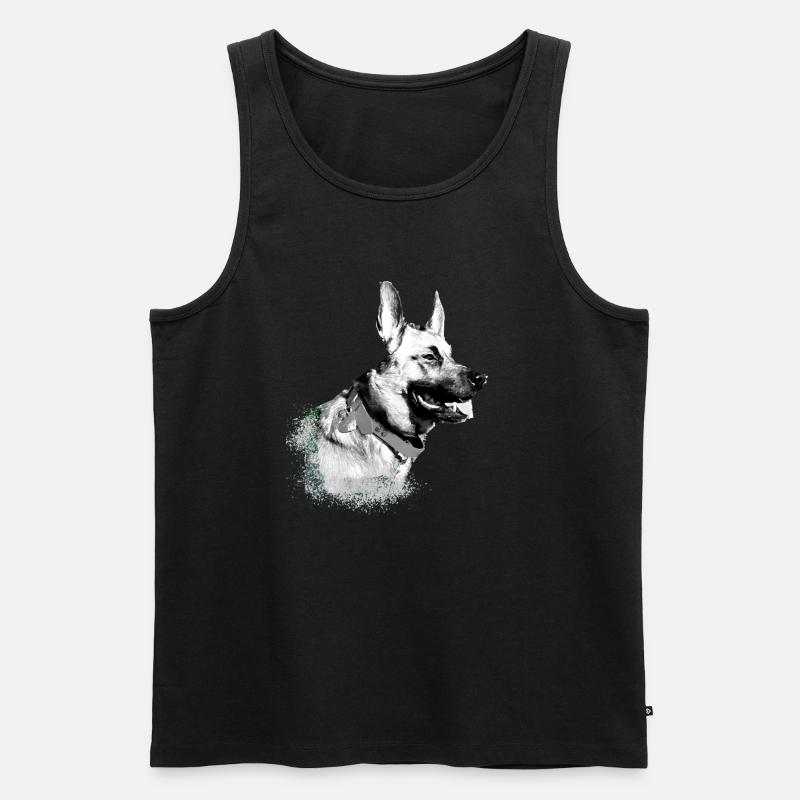 malinois,schäferhund,hund,graffiti - Männer Premium Bio Tank Top - Schwarz