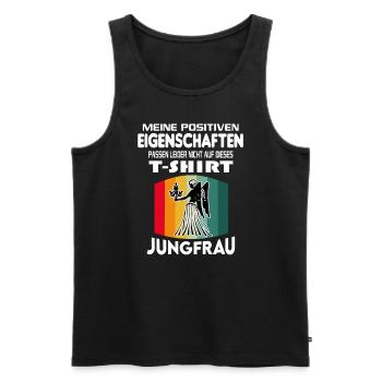 Geburtstag Sternzeichen Retro Jungfrau - Männer Premium Bio Tank Top - Schwarz - Vorne - Michal (187cm)