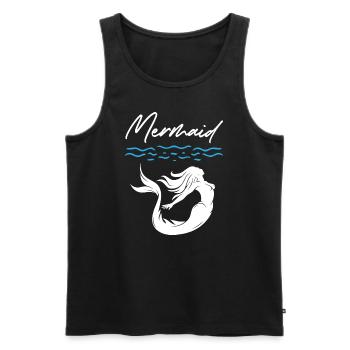 Mermaid Free Style - Männer Premium Bio Tank Top - Schwarz - Vorne - AI Model Male 178 light (178cm)