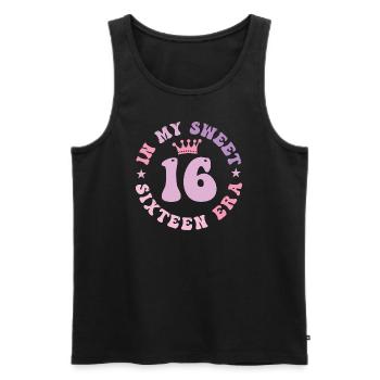 In My Sweet Sixteen Era 16th Birthday 16th - Débardeur bio Premium Homme - noir - Devant - AI Model Male 178 light (178cm)