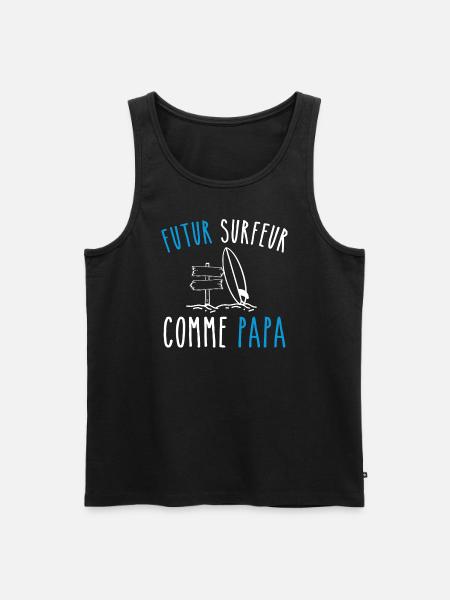 Future surfer like dad - Men's Premium Organic Tank Top - black