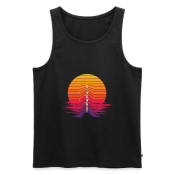 Rudern Ruderer - Männer Premium Bio Tank Top - Schwarz - Vorne - AI Model Male 178 light (178cm)
