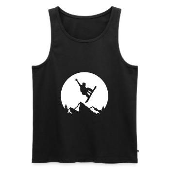 Snowboard Stunt - Männer Premium Bio Tank Top - Schwarz - Vorne - AI Model Male 178 light (178cm)