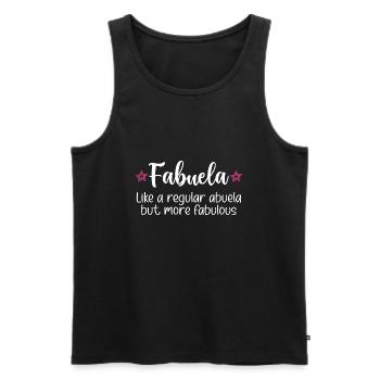 Fabuela Fabelhafte Abuela Spanische Oma - Männer Premium Bio Tank Top - Schwarz - Vorne - AI Model Male 178 light (178cm)