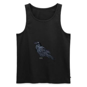 Raben Shirt als Geschenk für Liebhaber und Fans - Débardeur bio Premium Homme - noir - Devant - Michal (187cm)
