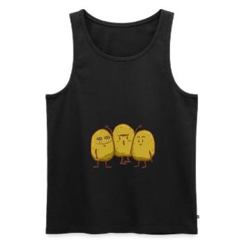 Potato friends for best friends & girlfriends - Men's Premium Organic Tank Top - black - Front - AI Model Male 178 light (178cm)