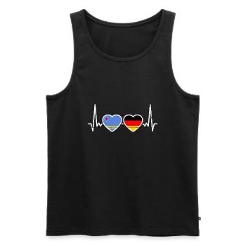 Aruba Deutschland Flagge Arubaner Deutscher - Männer Premium Bio Tank Top - Schwarz - Vorne - Michal (187cm)