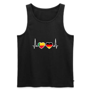 Benin Deutschland Flagge Beniner Deutscher - Männer Premium Bio Tank Top - Schwarz - Vorne - Michal (187cm)