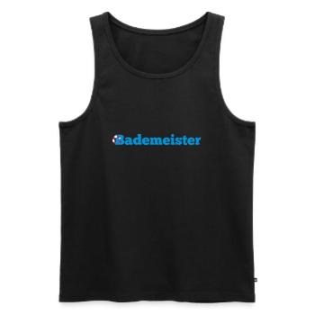 Bademeister - Männer Premium Bio Tank Top - Schwarz - Vorne - AI Model Male 178 light (178cm)