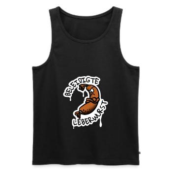 Beleidigte Leberwurst Essen Food Metzger TShirt - Männer Premium Bio Tank Top - Schwarz - Vorne - AI Model Male 178 light (178cm)