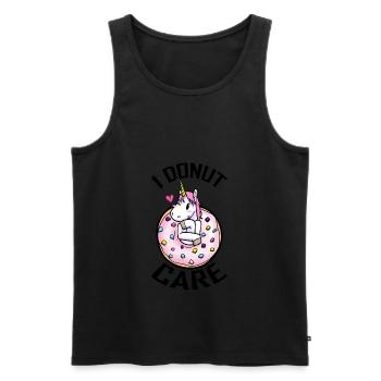 I Donut Care Einhorn Unicorn - Männer Premium Bio Tank Top - Schwarz - Vorne - AI Model Male 178 light (178cm)