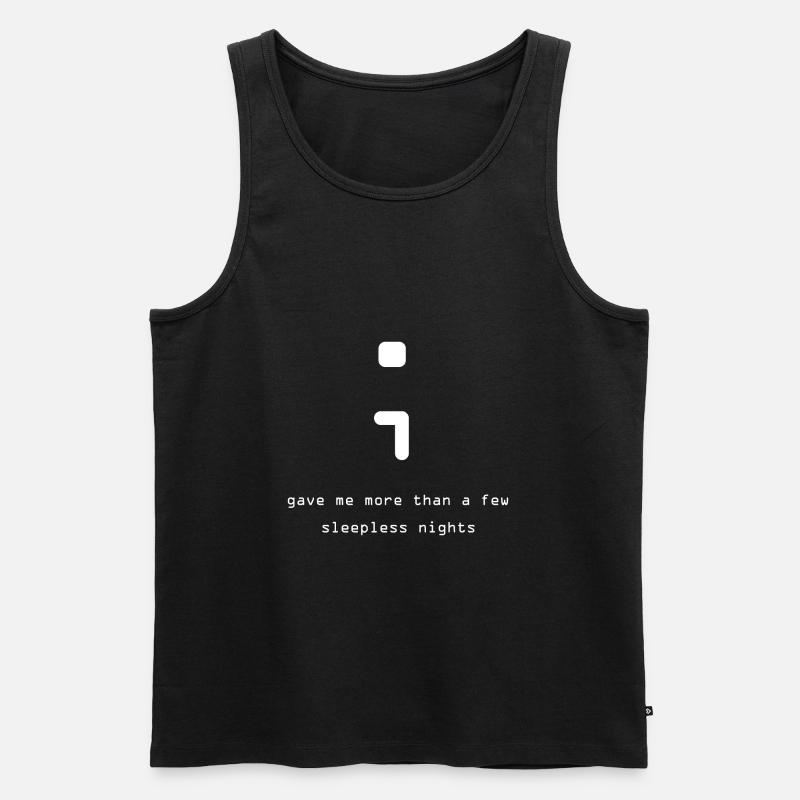 Semikolon Programmierer - Männer Premium Bio Tank Top - Schwarz