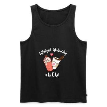 Whitegirl Wednesday #WGW Choco Coeur IceCream Mignon - Débardeur bio Premium Homme - noir - Devant - AI Model Male 178 light (178cm)