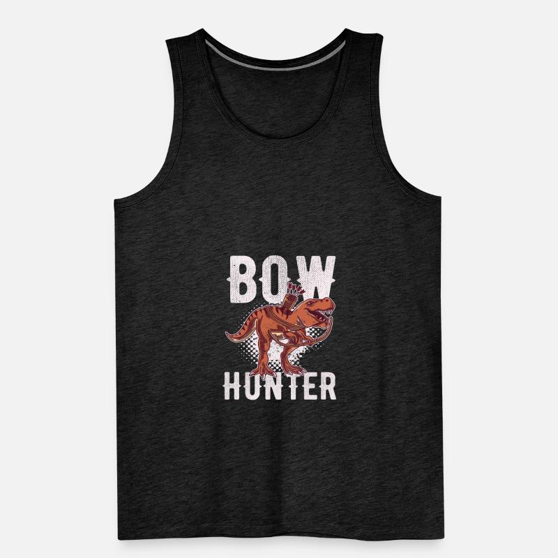 Lustiger T-Rex Bogenjäger Bogenschießen Tierpfeil Shoote Männer Premium Bio Tank Top