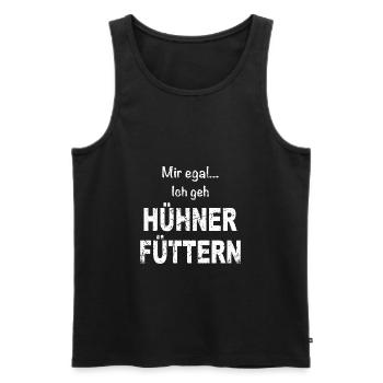 Hühner Hühnerstall Huhn Hahn Bauer Landwirt Eier - Männer Premium Bio Tank Top - Schwarz - Vorne - Michal (187cm)