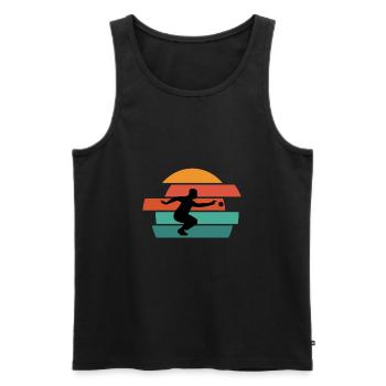 Boule Petanque Boccia Boule Player Boules Ball - Men's Premium Organic Tank Top - black - Front - AI Model Male 178 light (178cm)