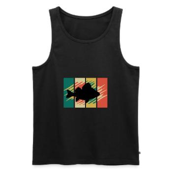 Barsch Angeln Fisch Angler Barsch angeln - Männer Premium Bio Tank Top - Schwarz - Vorne - Michal (187cm)