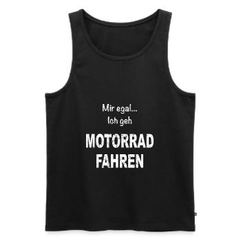 Motorrad Biker Motorräder Cross - Männer Premium Bio Tank Top - Schwarz - Vorne - Michal (187cm)