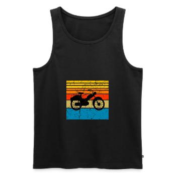 Moped Moped Moped Rider Moped Rider Mopeds Mokick - Men's Premium Organic Tank Top - black - Front - AI Model Male 178 light (178cm)
