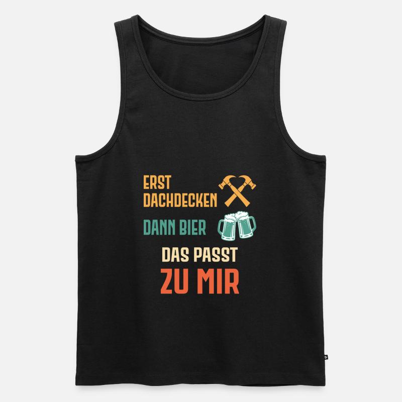 Dachdecker Handwerker Handwerk - Männer Premium Bio Tank Top - Schwarz