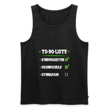 Schulwechsel 5. Klasse - Männer Premium Bio Tank Top - Schwarz - Vorne - AI Model Male 178 light (178cm)