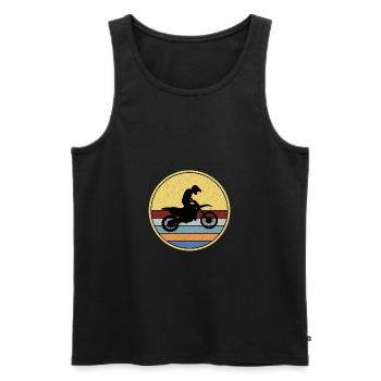 Motorcross Kids - Men's Premium Organic Tank Top - black - Front - AI Model Male 178 light (178cm)