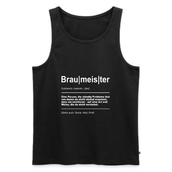 Bier selber brauen - Männer Premium Bio Tank Top - Schwarz - Vorne - AI Model Male 178 light (178cm)
