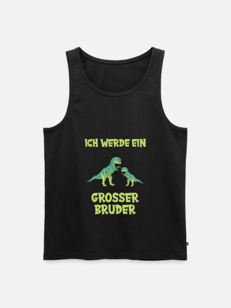 Ich werde großer Bruder - Männer Premium Bio Tank Top - Schwarz