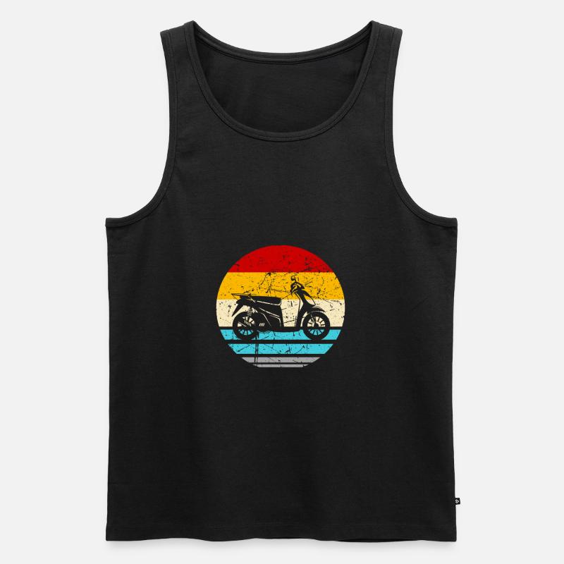 Motorroller Rollerfahrer Motorrad - Männer Premium Bio Tank Top - Schwarz