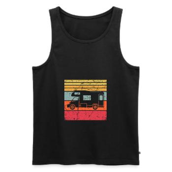 Wohnmobil Camper Camping Wohnwagen Campen - Männer Premium Bio Tank Top - Schwarz - Vorne - Michal (187cm)