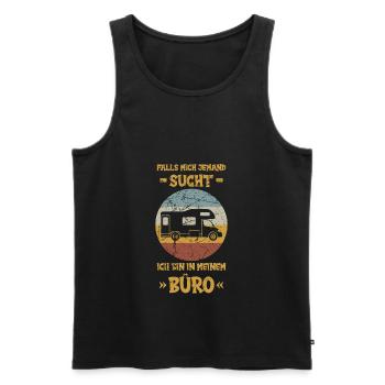 Wohnmobil Camper Camping Wohnwagen Büro - Männer Premium Bio Tank Top - Schwarz - Vorne - Michal (187cm)