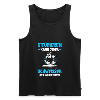 Schweißer Schweißen Beruf Schweisser Studieren - Männer Premium Bio Tank Top - Schwarz - Vorne - Michal (187cm)