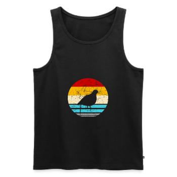 Quail quail quail breeders bird farm - Men's Premium Organic Tank Top - black - Front - AI Model Male 178 light (178cm)