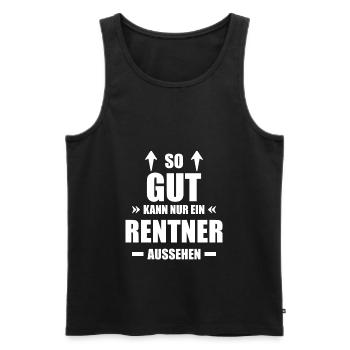 So gut kann ein Rentner aussehen Rente Rentner - Männer Premium Bio Tank Top - Schwarz - Vorne - Michal (187cm)