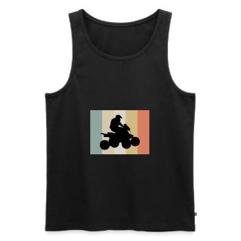 Quad Quadfahrer Motorsport Quad - Männer Premium Bio Tank Top - Schwarz - Vorne - AI Model Male 178 light (178cm)