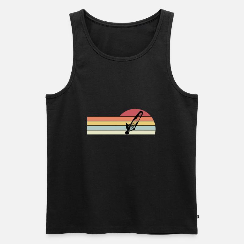 Windsurfen Windsurfer - Männer Premium Bio Tank Top - Schwarz