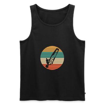 Windsurfing Windsurfers - Men's Premium Organic Tank Top - black - Front - AI Model Male 178 light (178cm)