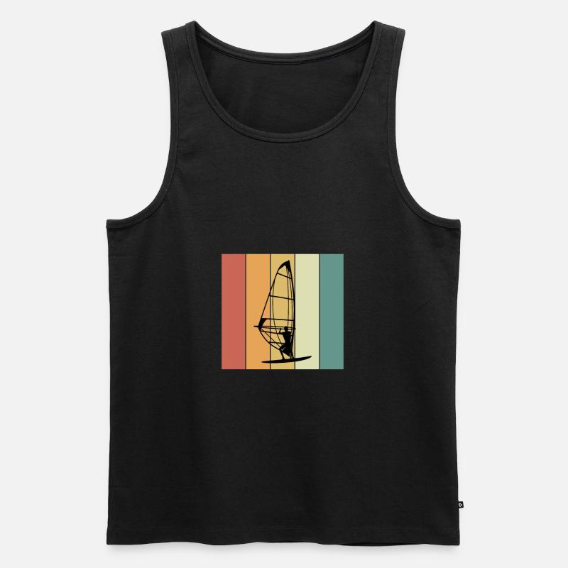 Windsurfen Windsurfer - Männer Premium Bio Tank Top - Schwarz